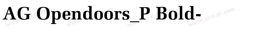 AG Opendoors_P Bold字体转换
